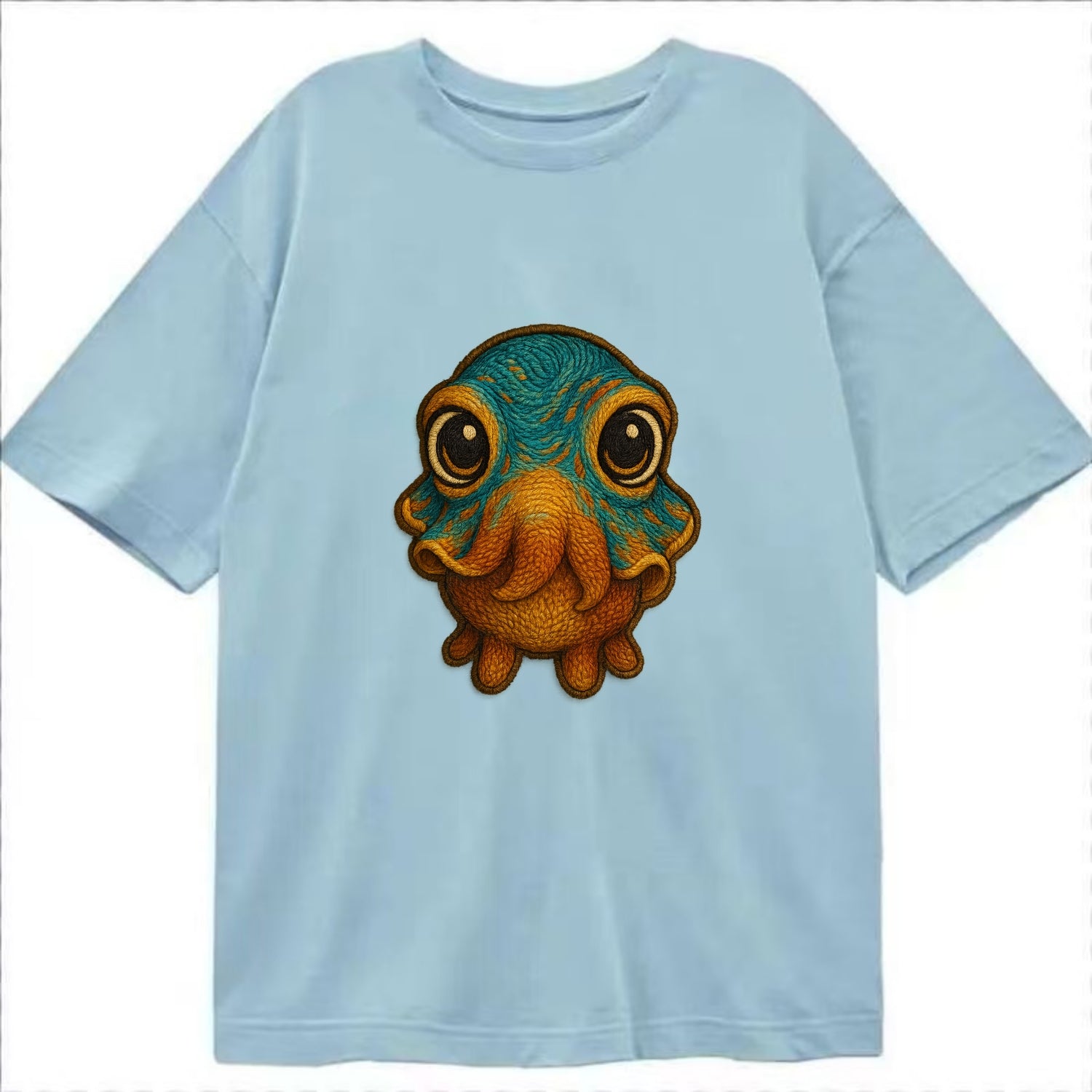 Baby Cuttlefish - color-changing skin, W-shaped pupil, front-facing, hypnotic cute - Classic T-shirt - Light Blue