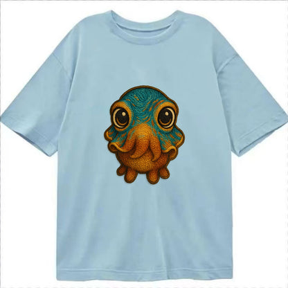 Baby Cuttlefish - color-changing skin, W-shaped pupil, front-facing, hypnotic cute - Classic T-shirt - Light Blue