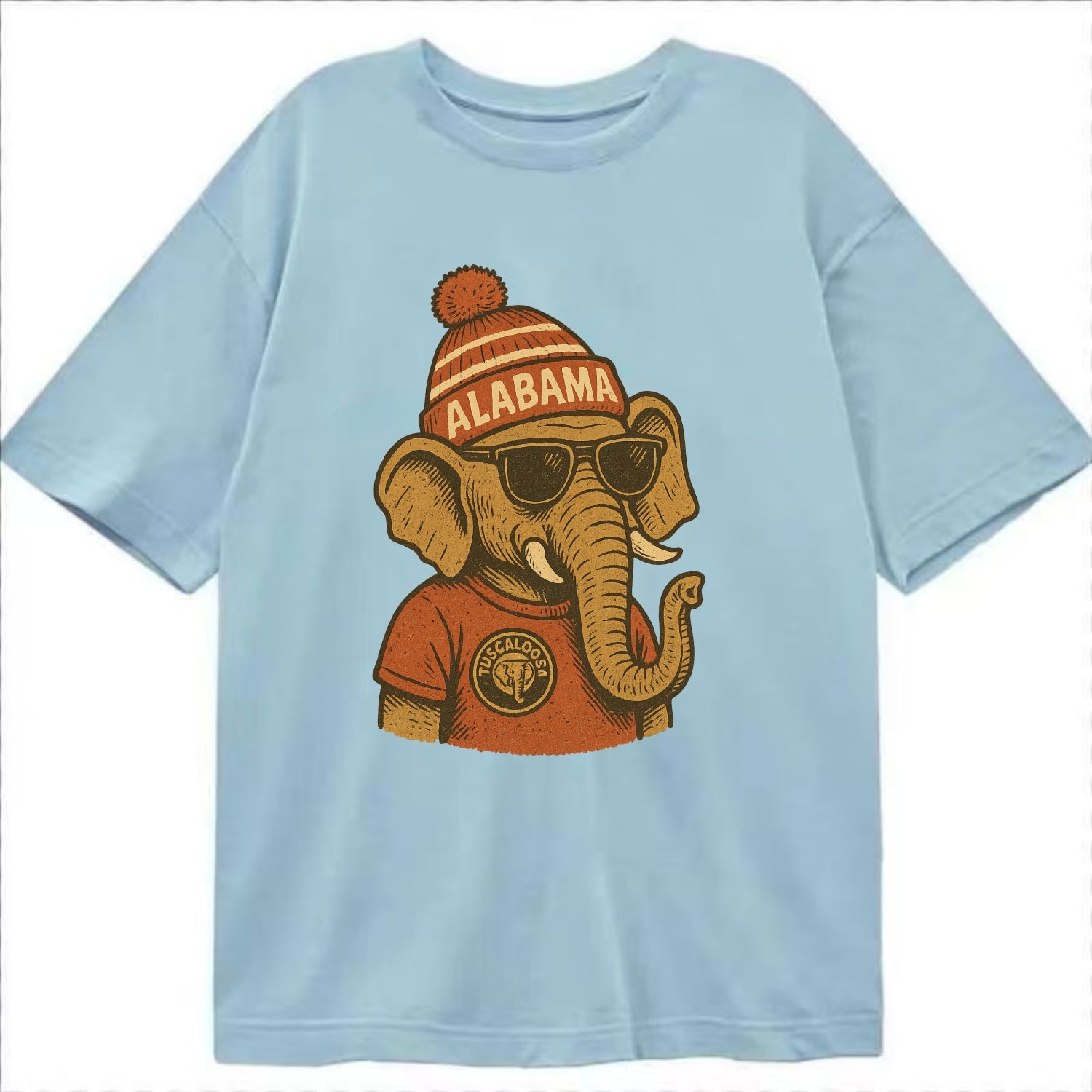 Tuscaloosa Crimson Elephant wearing Alab - Classic T-shirt - Light Blue