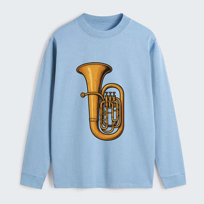 Tuba with large brass bell - Classic Long Sleeve Shirt - Light Blue