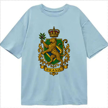 Brazil Jaguar Emblem  - Classic T-shirt - Light Blue