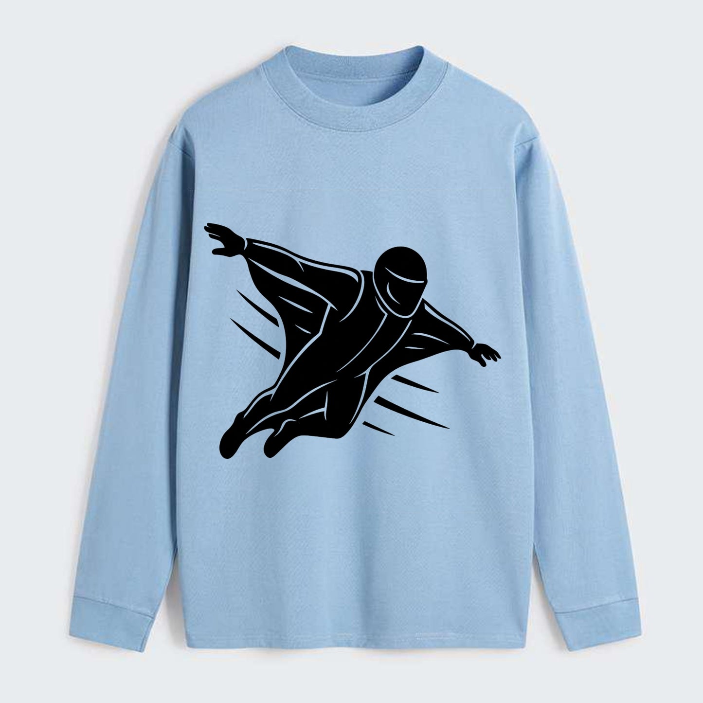Wingsuit flyer gliding - Classic Long Sleeve Shirt - Light Blue