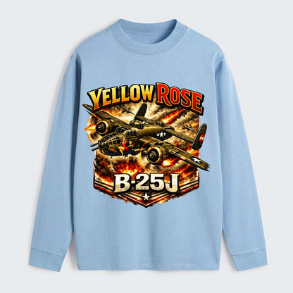 B 25j Yellow Rose - Classic Long Sleeve Shirt - Light Blue