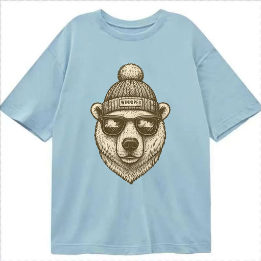 Winnipeg Polar Bear wearing Winnipeg bea - Classic T-shirt - Light Blue
