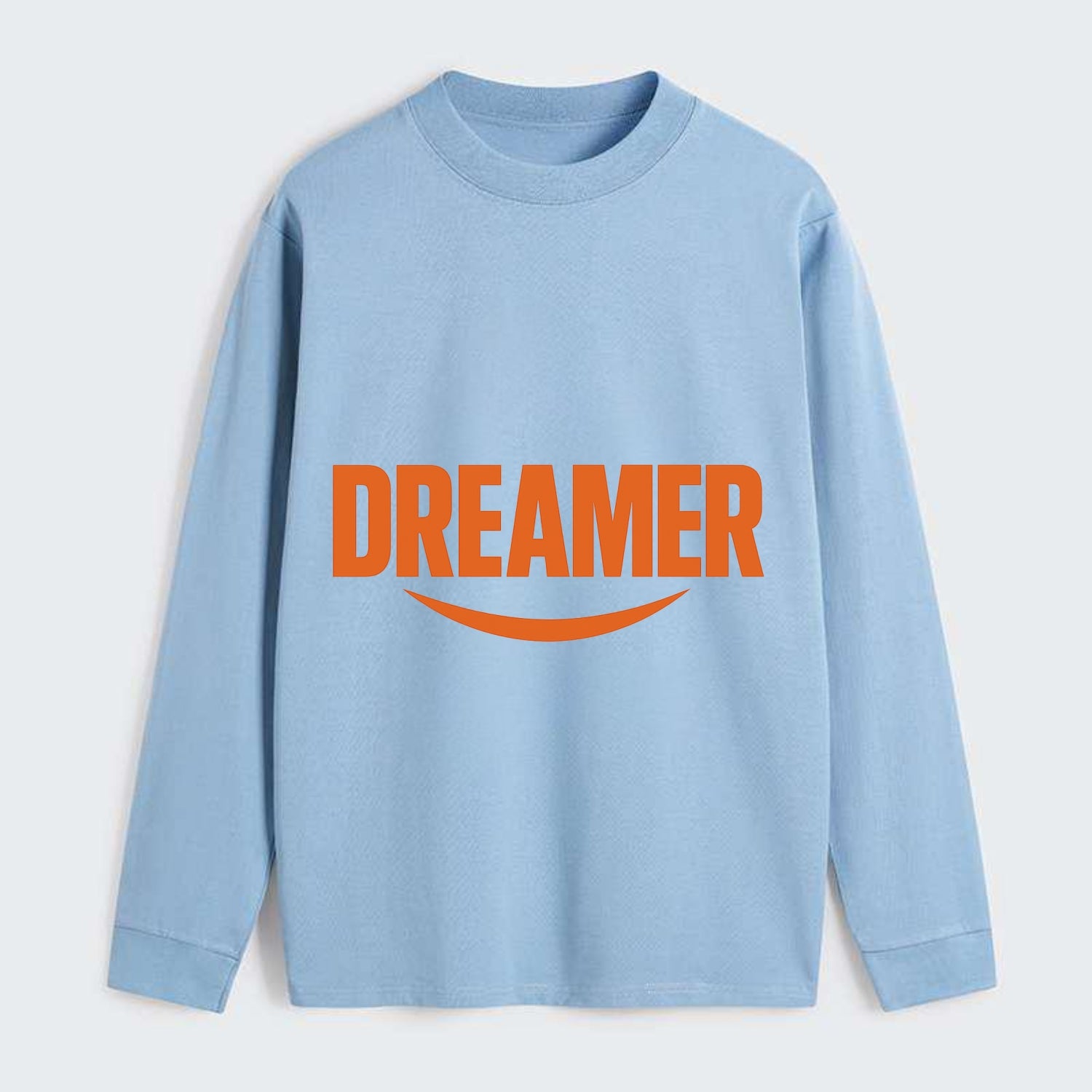 Bold typography design - "DREAMER" - imagination, seeing possibilities - Classic Long Sleeve Shirt - Light Blue