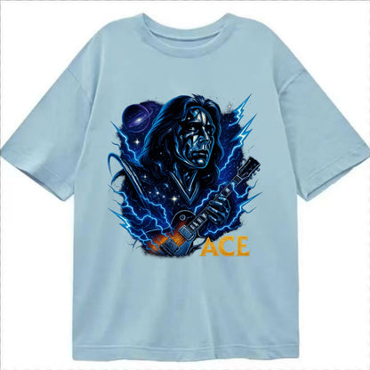 Cosmic Chrome Portrait - Classic T-shirt - Light Blue