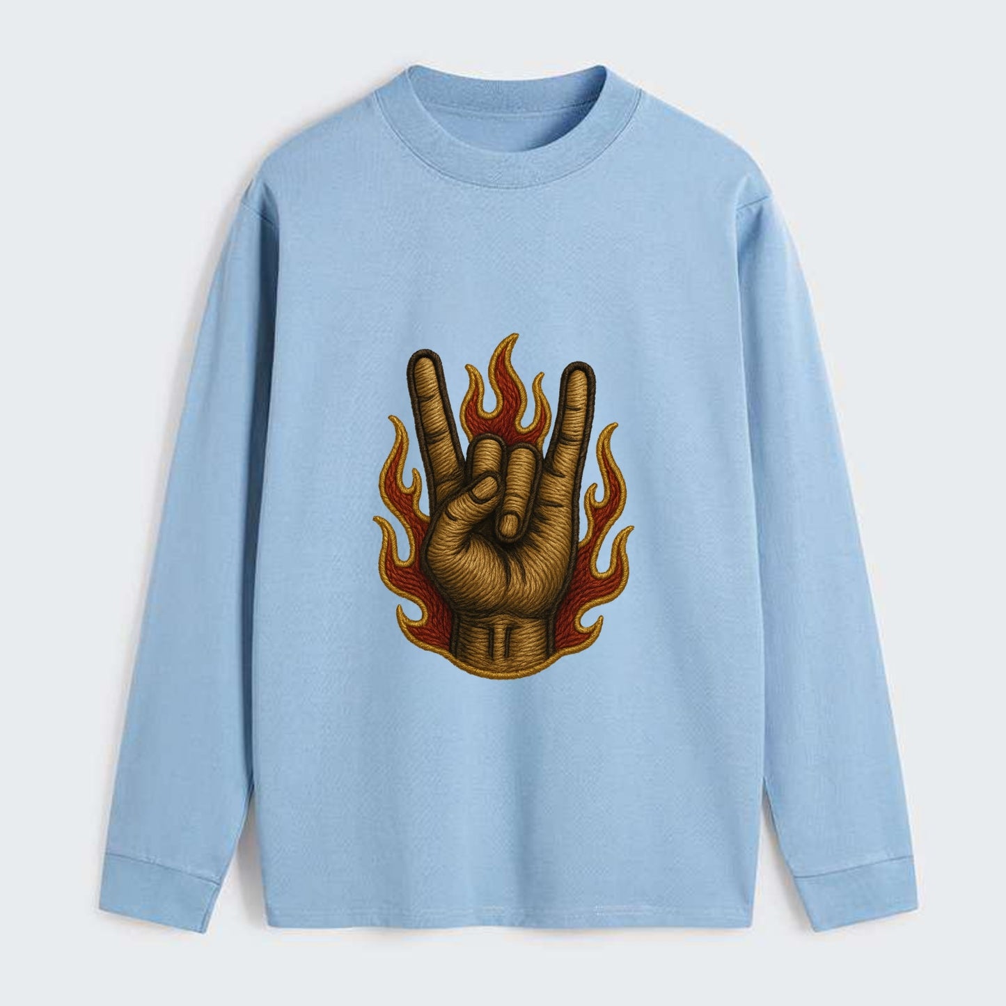Devil Horns  - Classic Long Sleeve Shirt - Light Blue