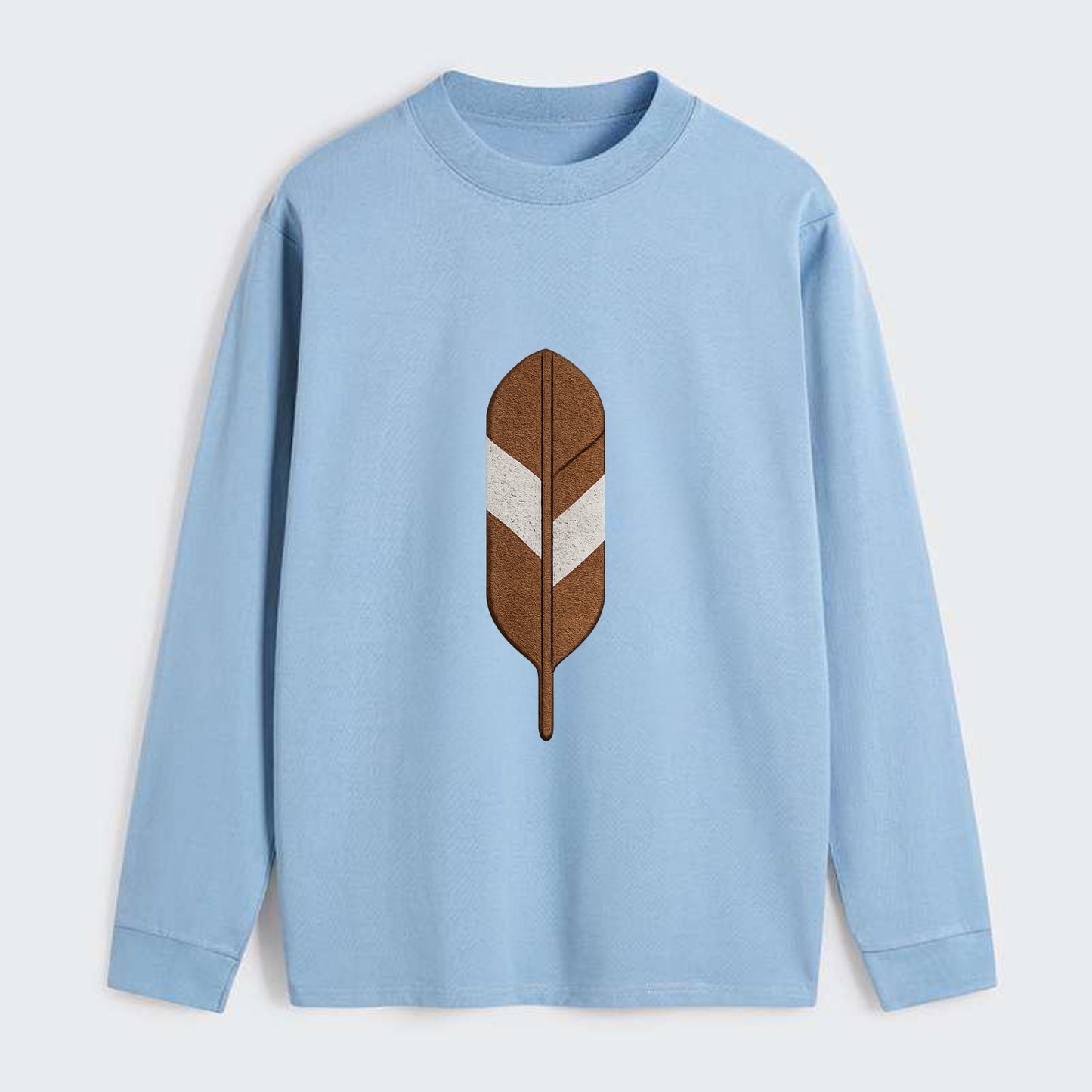 Eagle Feather  - Classic Long Sleeve Shirt - Light Blue