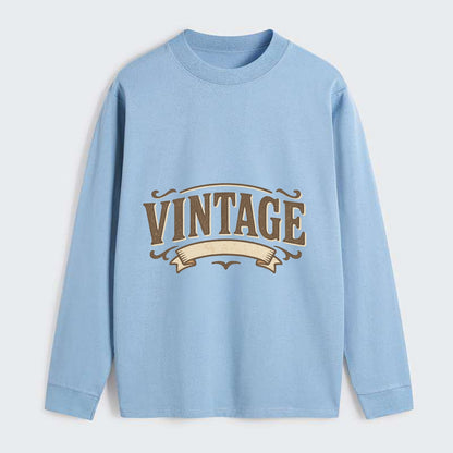 Bold typography design - "CENTERED" - aligned, focused, balanced within - Classic Long Sleeve Shirt - Light Blue