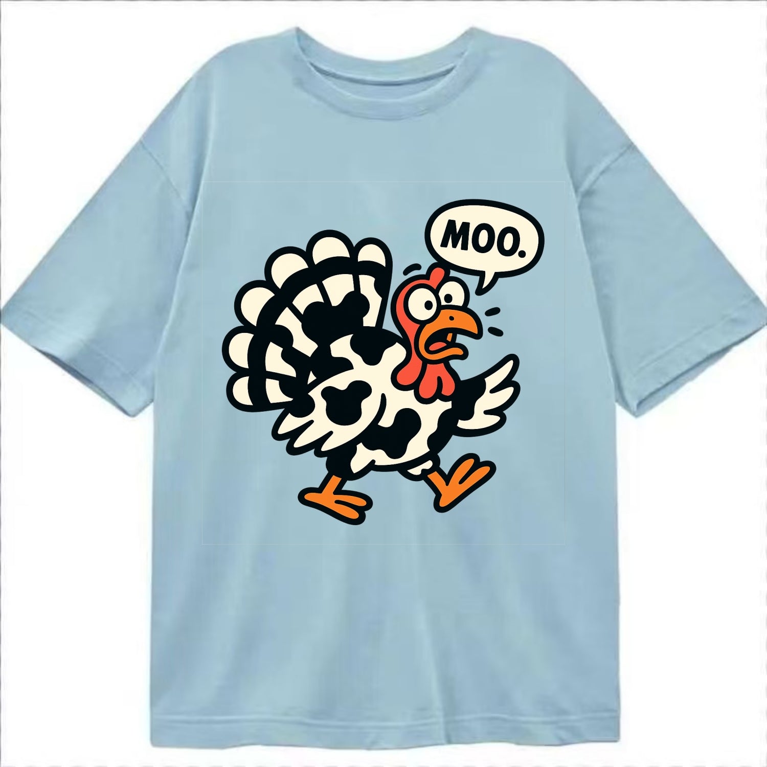 Mooing Turkey - Classic T-shirt - Light Blue