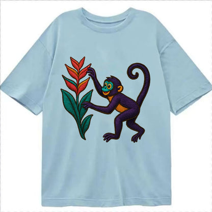 Spider Monkey - Classic T-shirt - Light Blue