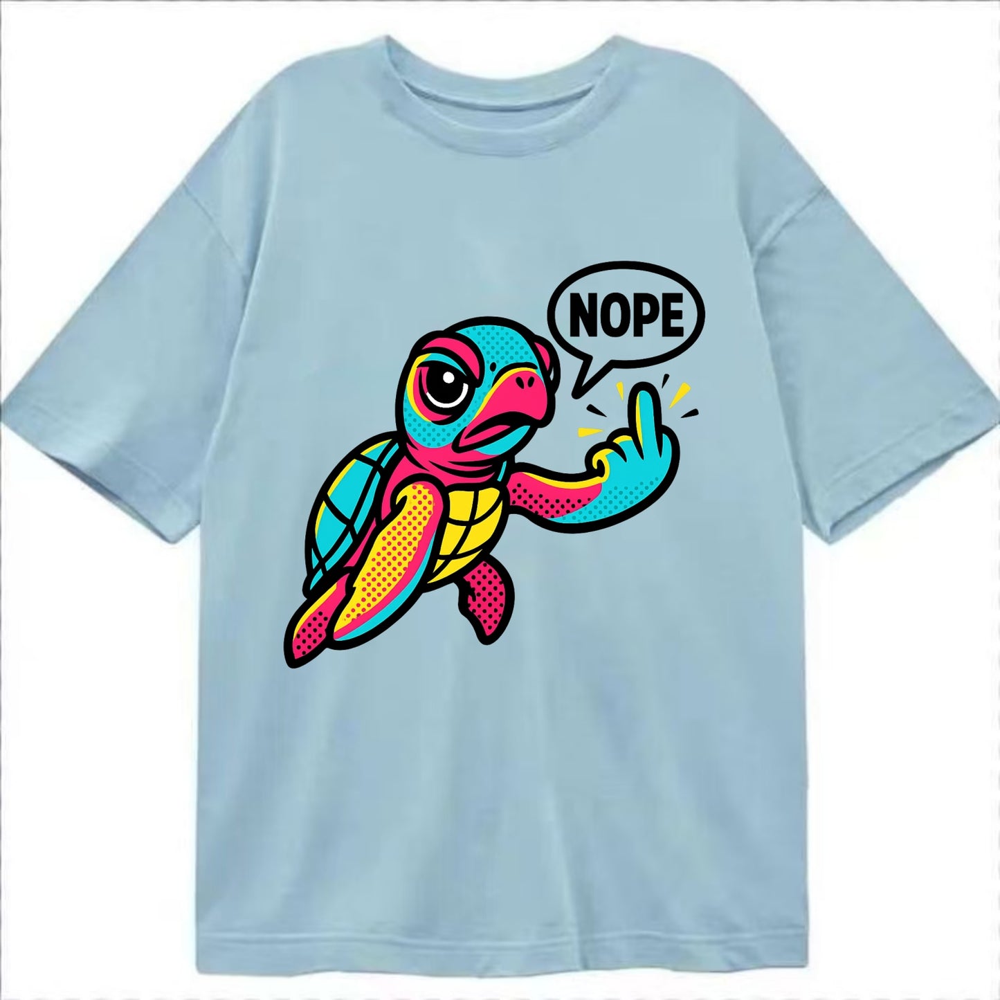 baby sea turtle swimming gracefully, one flipper extended sassily - Classic T-shirt - Light Blue