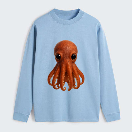 Baby Giant Pacific Octopus - reddish, smaller tentacles, expressive - Classic Long Sleeve Shirt