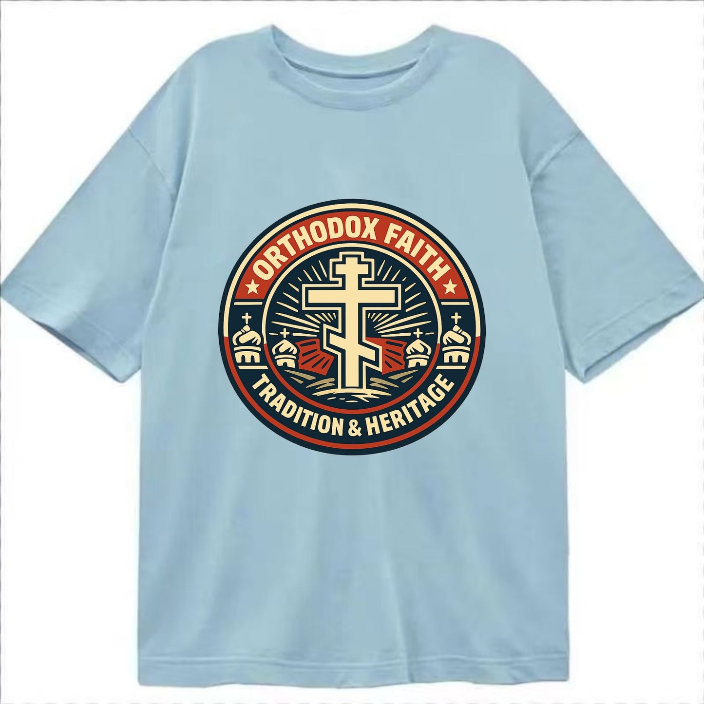 Faithful Heritage Emblem - Classic T-shirt - Light Blue