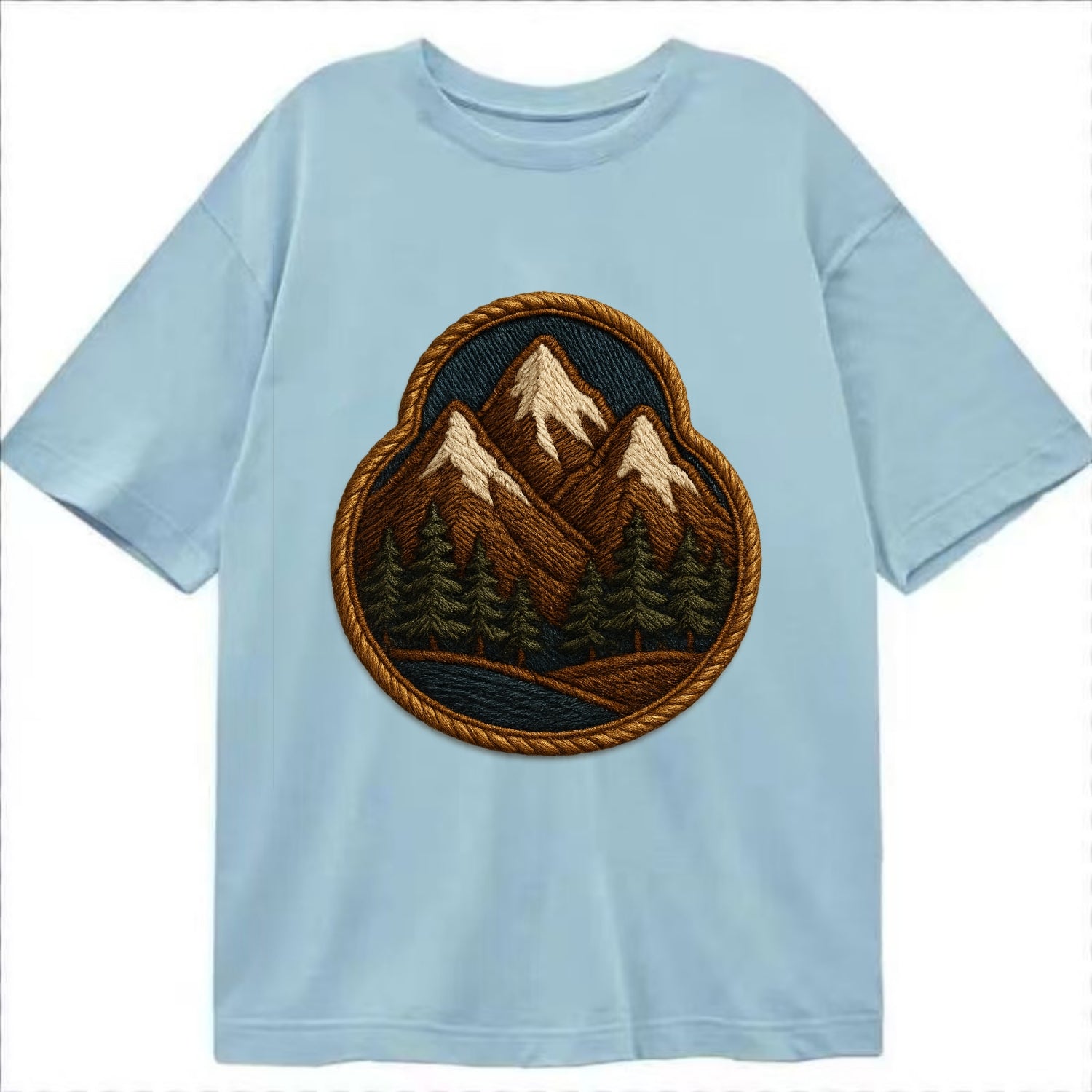Mountain Range  - Classic T-shirt - Light Blue