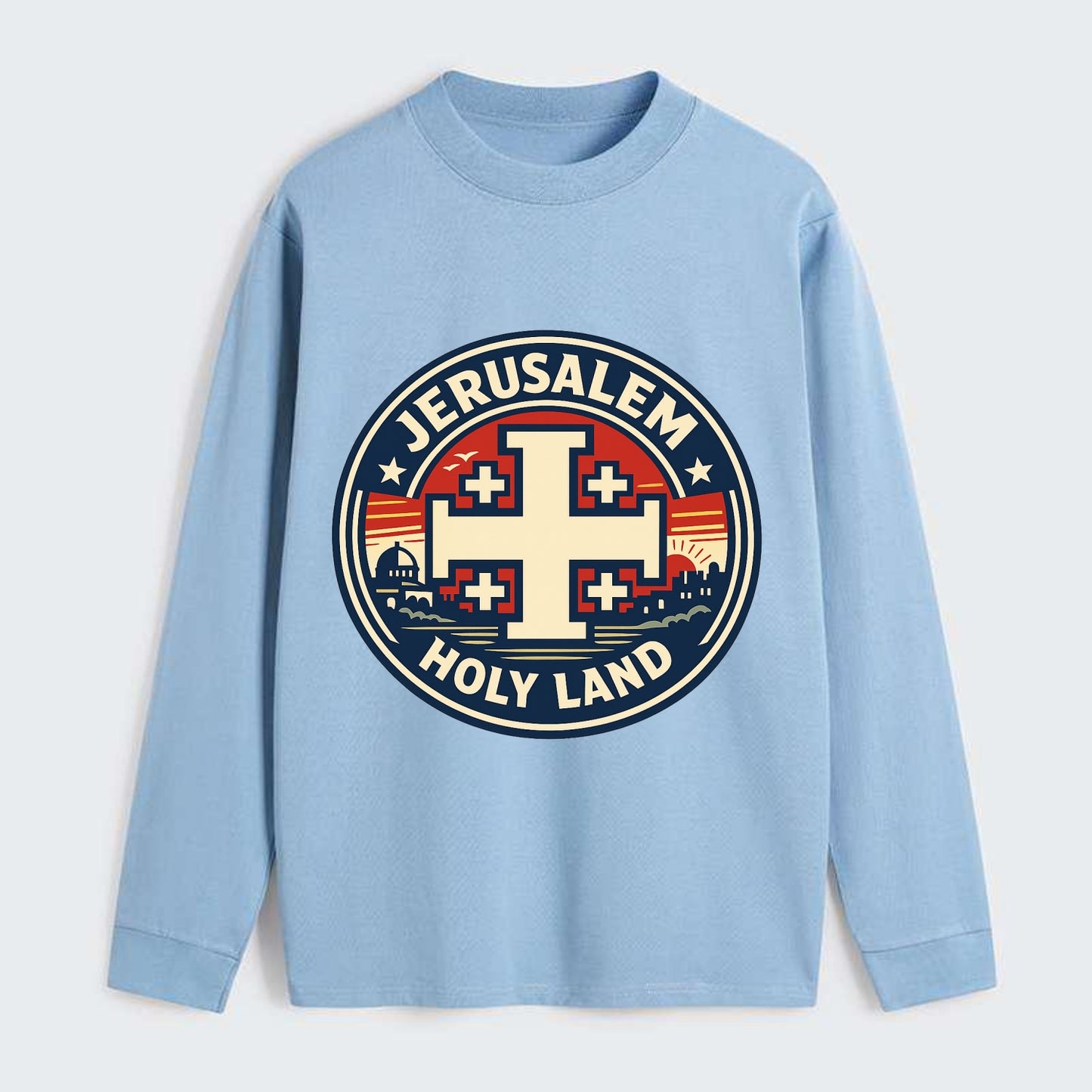 Heritage of the Cross - Classic Long Sleeve Shirt - Light Blue