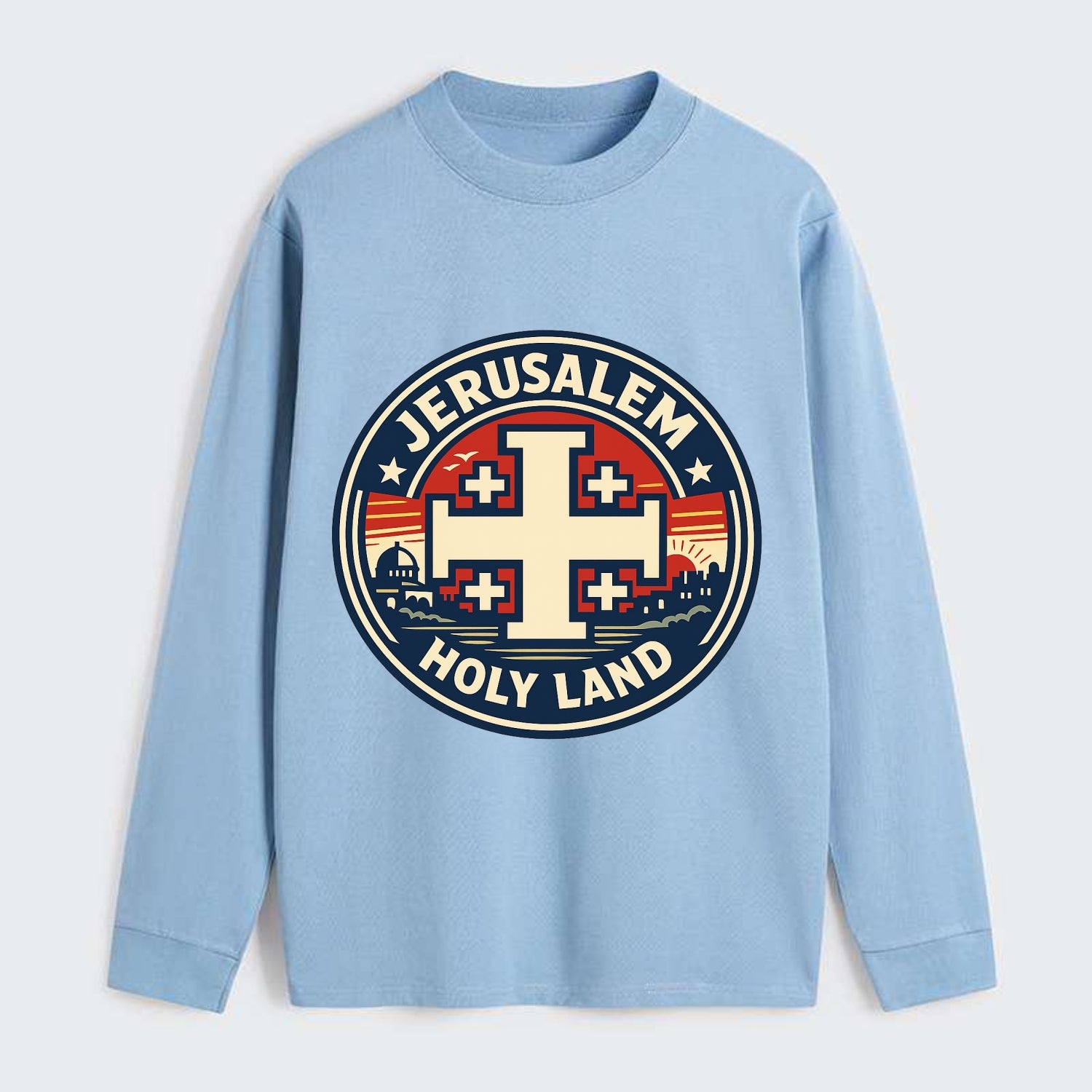 Heritage of the Cross - Classic Long Sleeve Shirt - Light Blue