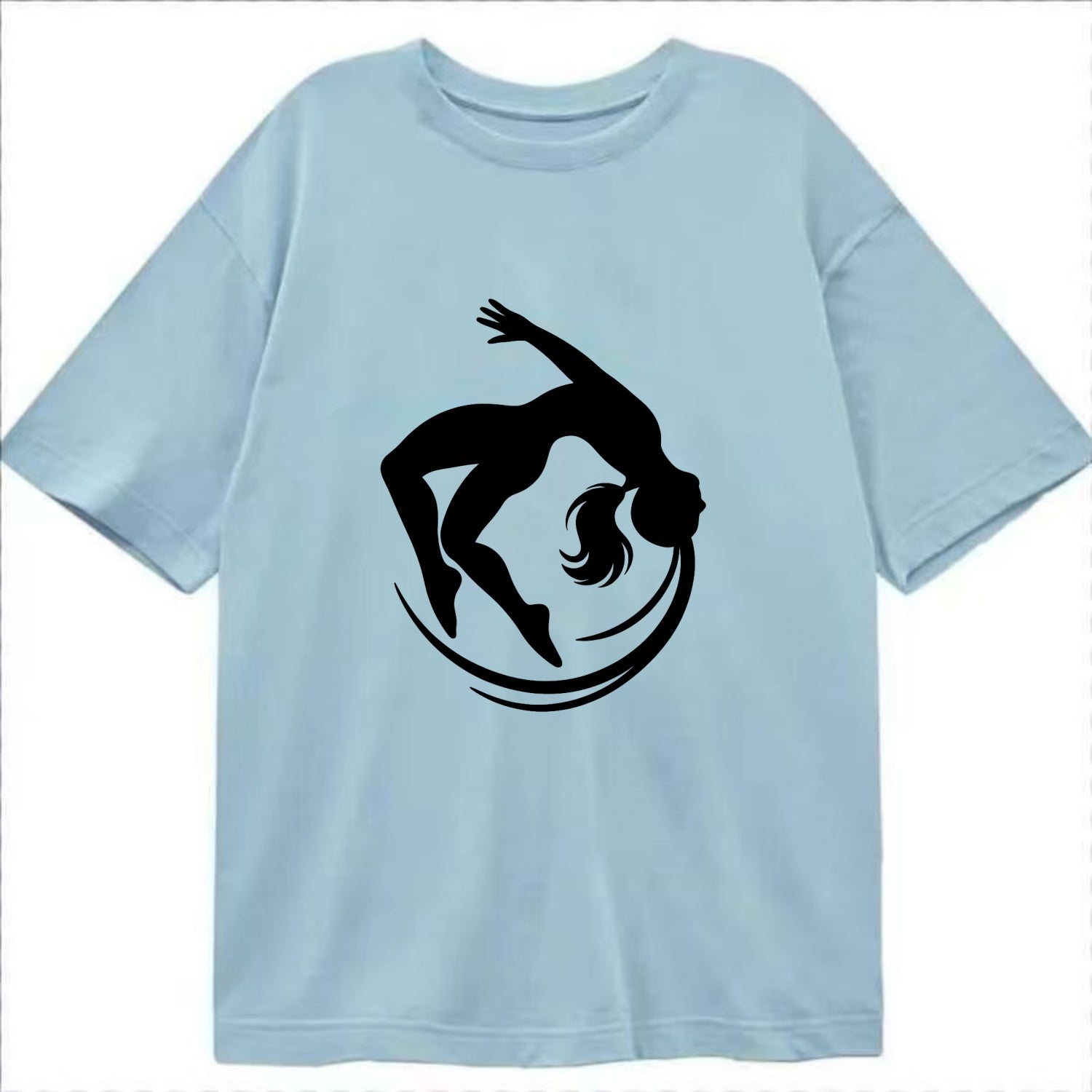 Gymnast mid-backflip rotation - Classic T-shirt - Light Blue