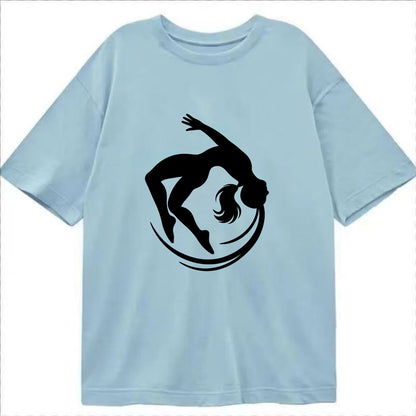 Gymnast mid-backflip rotation - Classic T-shirt - Light Blue