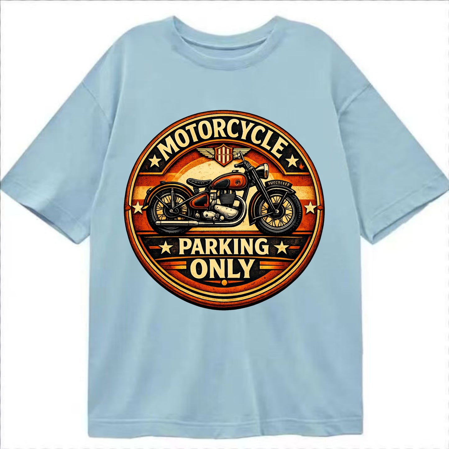 Motorcycle Parking Only - Classic T-shirt - Light Blue