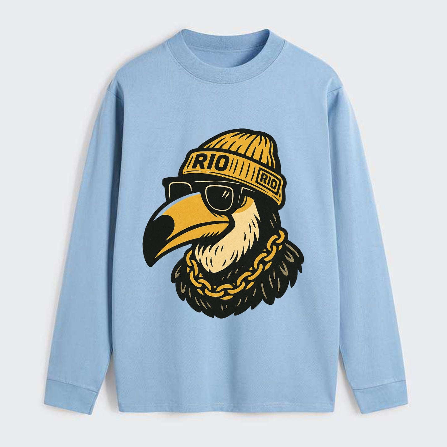 Rio Toucan - Classic Long Sleeve Shirt - Light Blue