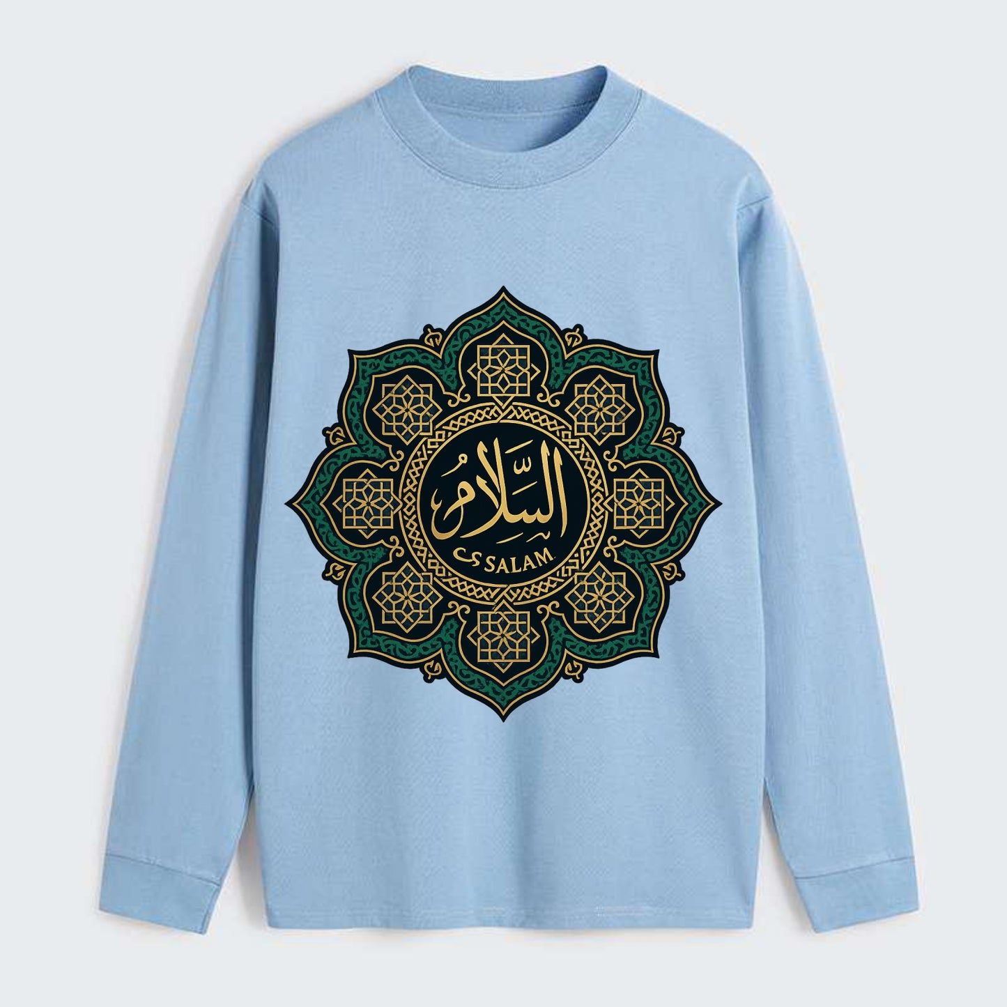 As-Salam Mandala - Classic Long Sleeve Shirt - Light Blue