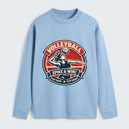 Dynamic Spike Emblem - Classic Long Sleeve Shirt - Light Blue