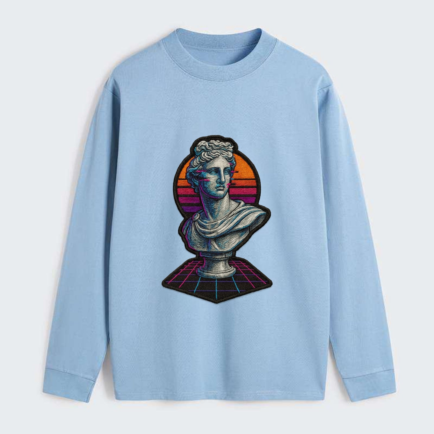 Greek Statue - Classic Long Sleeve Shirt - Light Blue