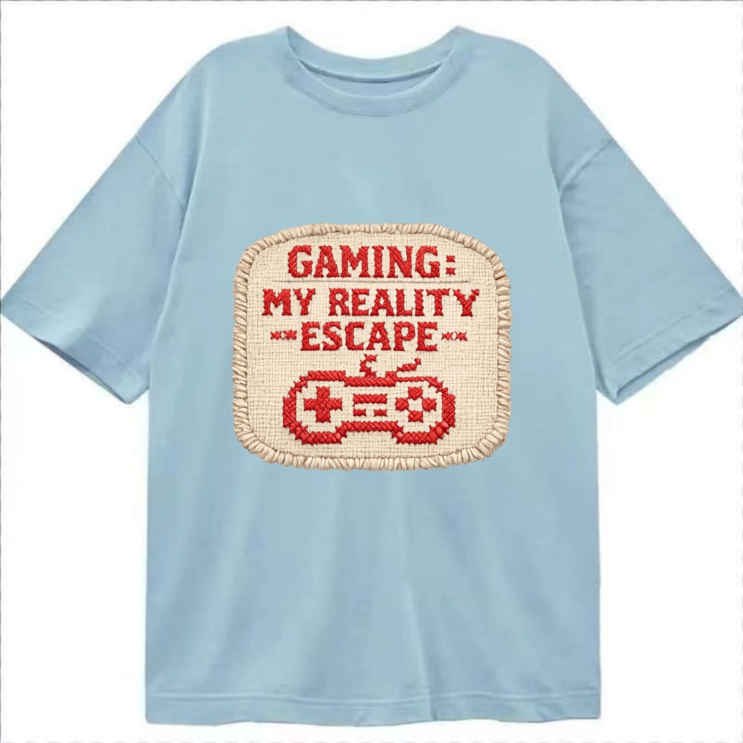 GAMING: MY REALITY ESCAPE - red game escape - red - gaming reality escape - Classic T-shirt - Light Blue