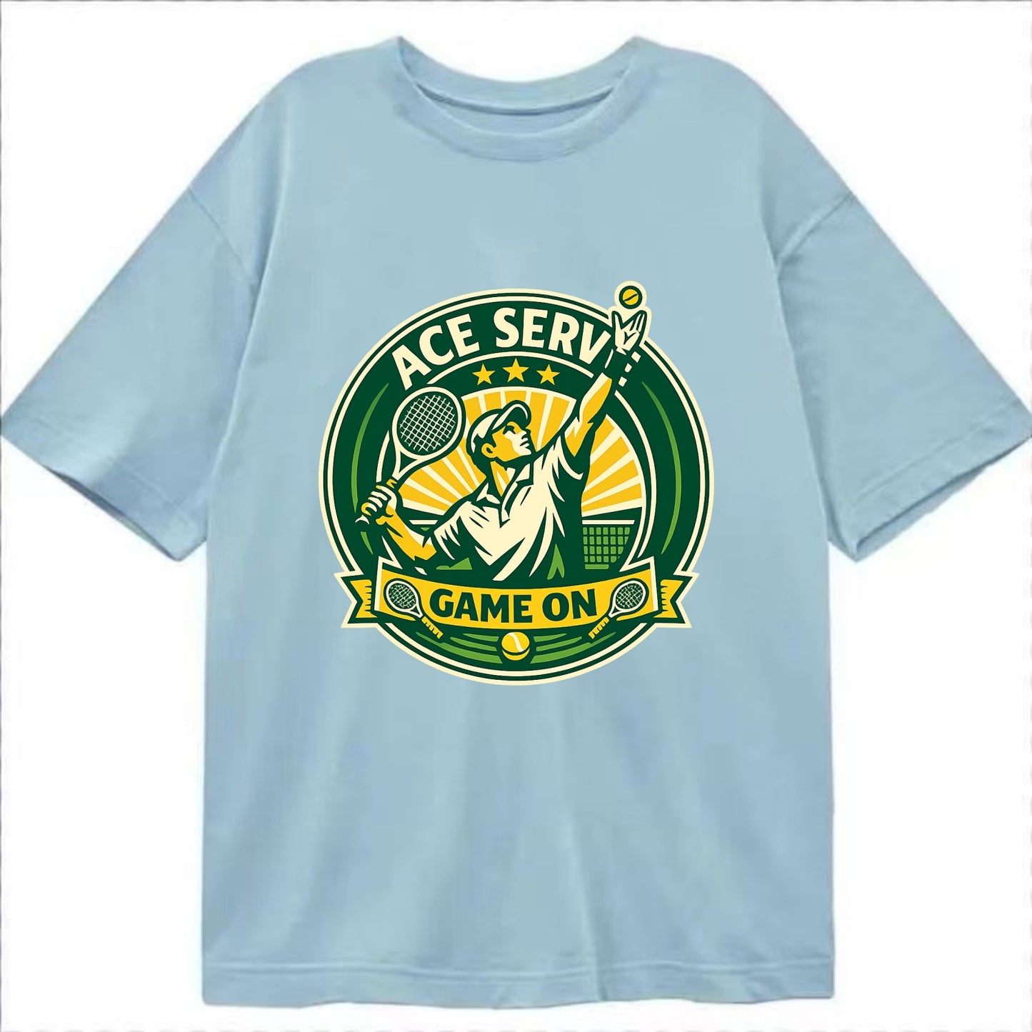 Serving Ace Emblem - Classic T-shirt - Light Blue