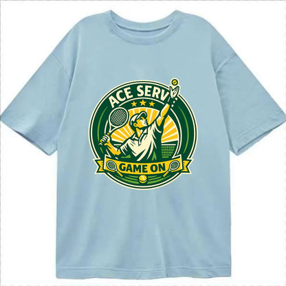 Serving Ace Emblem - Classic T-shirt - Light Blue