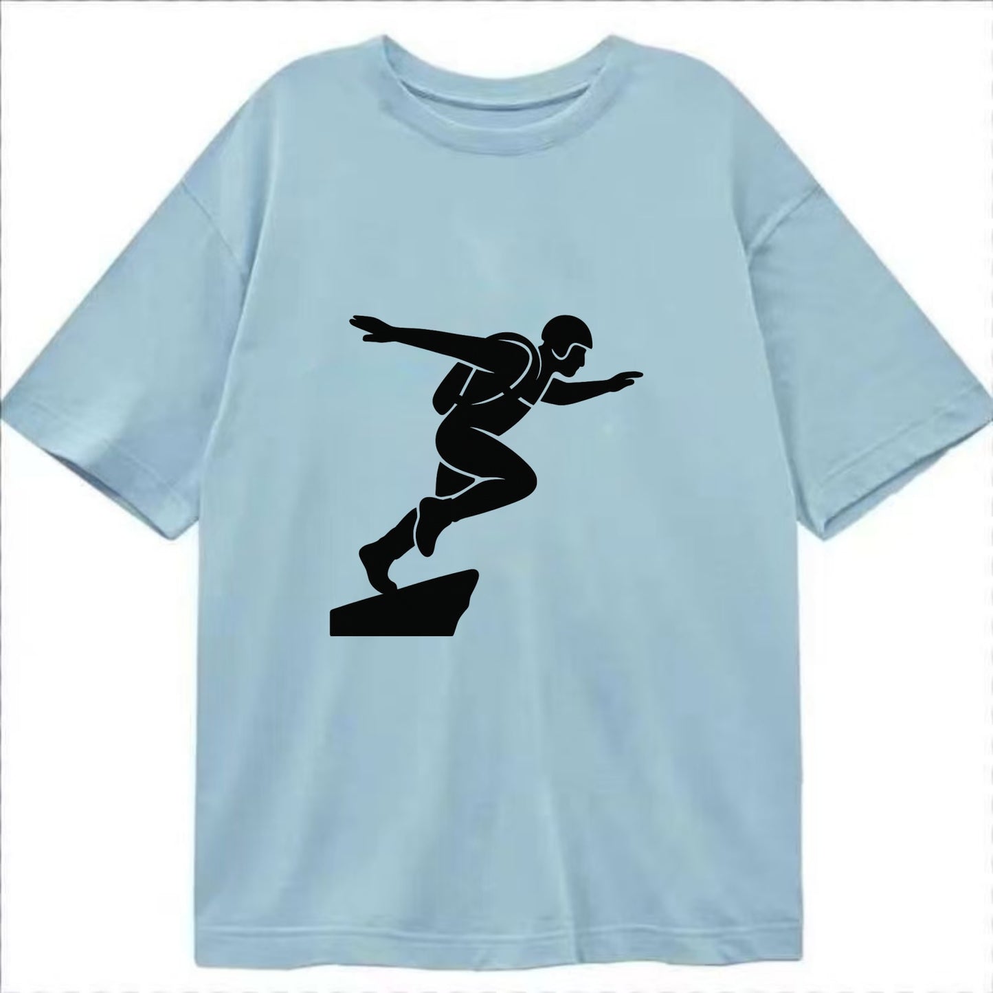 Base jumper launching off - Classic T-shirt - Light Blue