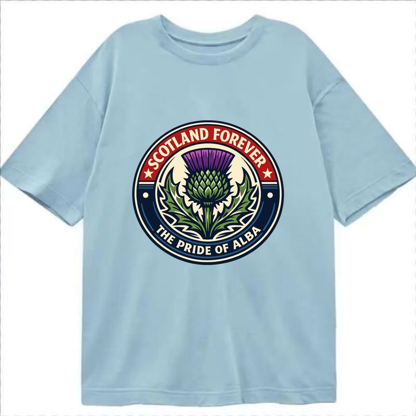 Highland Heritage Emblem - Classic T-shirt - Light Blue