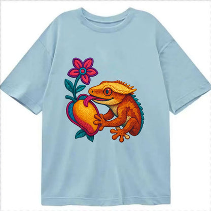 Crested Gecko - Classic T-shirt - Light Blue