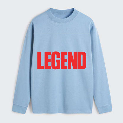 Bold typography design - "LEGEND" - remarkable person, iconic status - Classic Long Sleeve Shirt - Light Blue