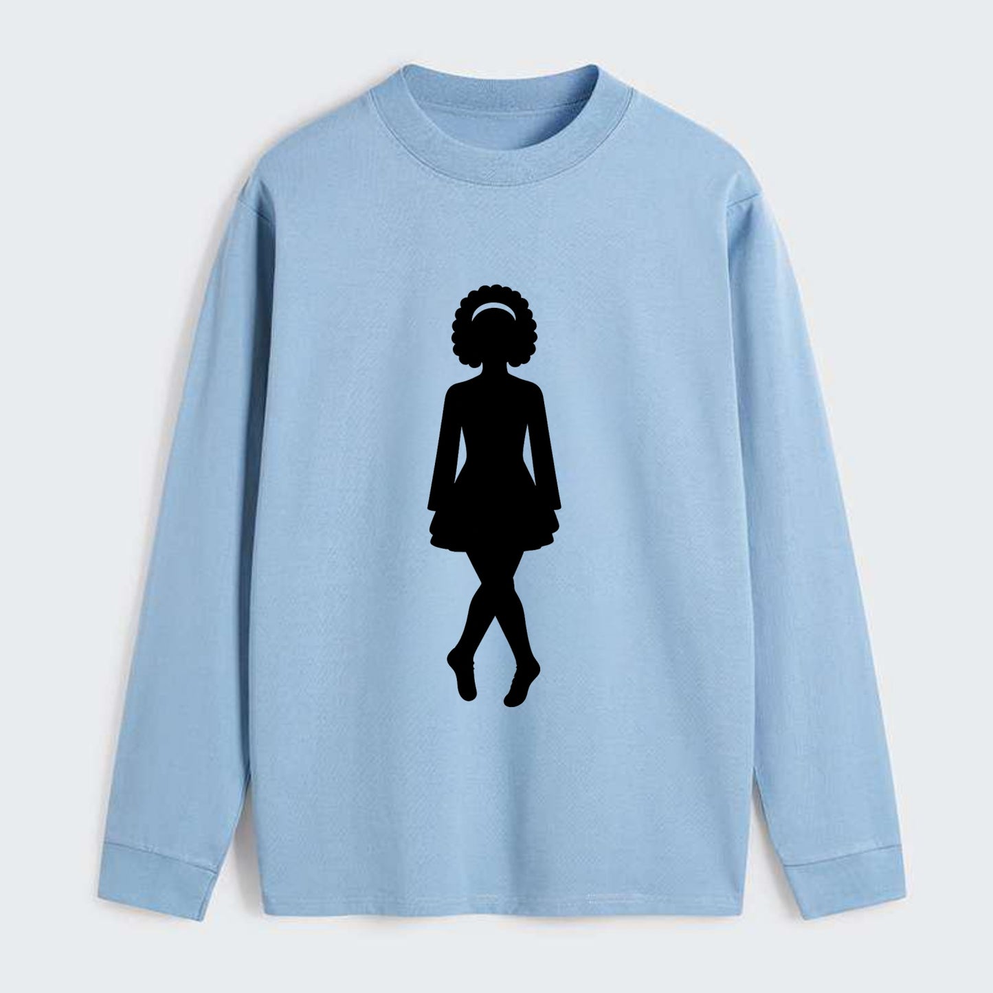 Irish step dancer traditional pose - Classic Long Sleeve Shirt - Light Blue