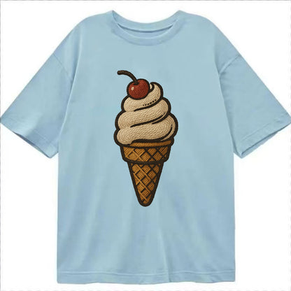 Ice Cream Cone  - Classic T-shirt - Light Blue