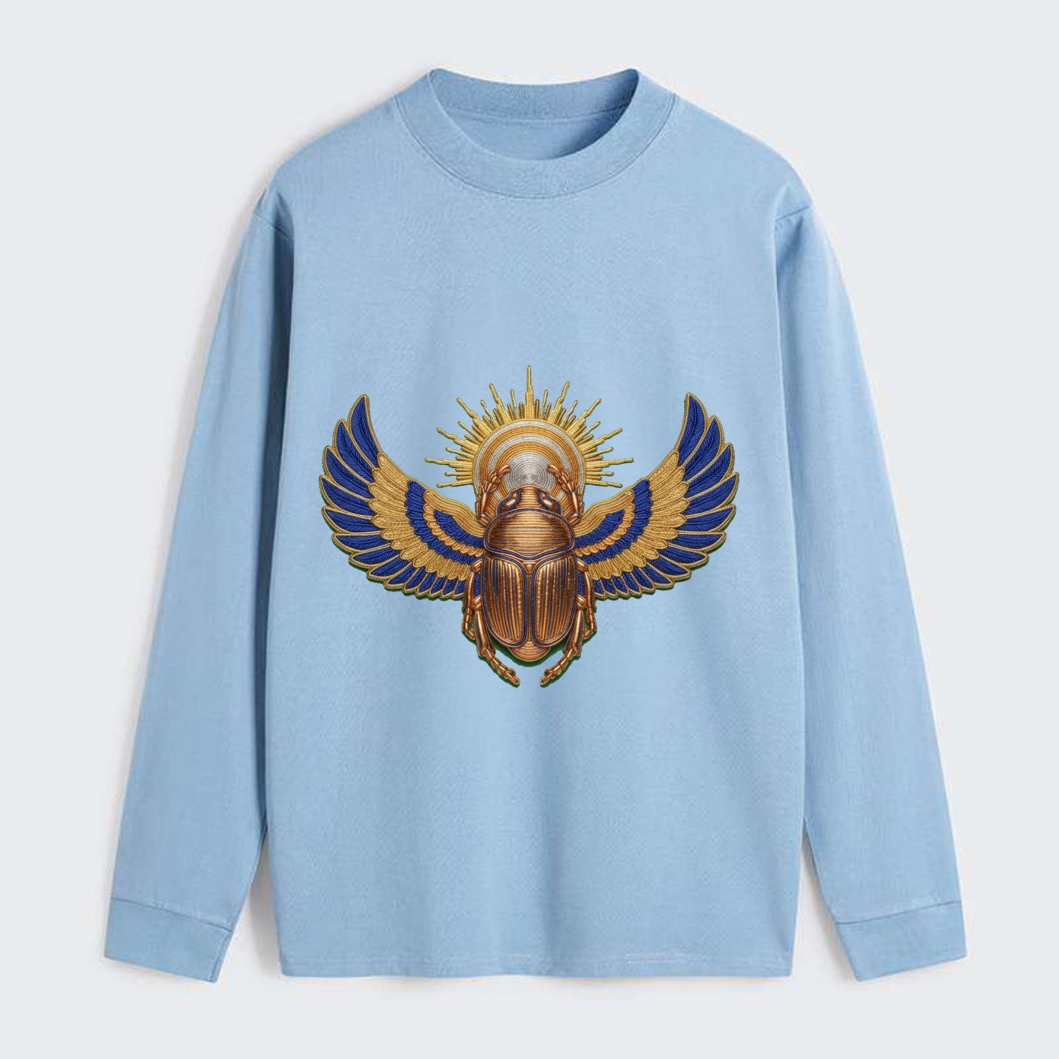 Winged Scarab - Classic Long Sleeve Shirt - Light Blue