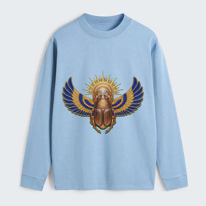 Winged Scarab - Classic Long Sleeve Shirt - Light Blue