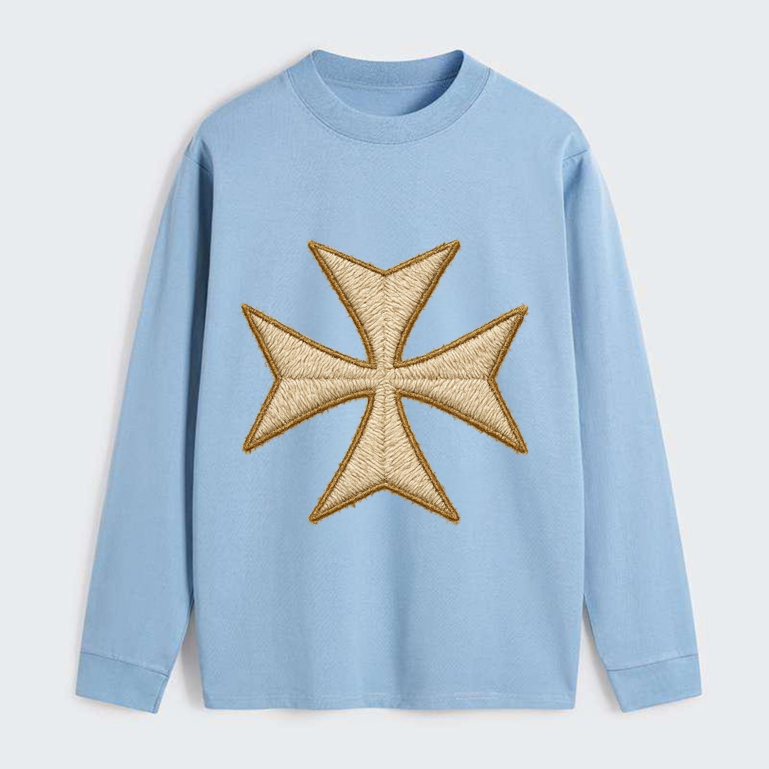 Hospitaller Cross  - Classic Long Sleeve Shirt - Light Blue