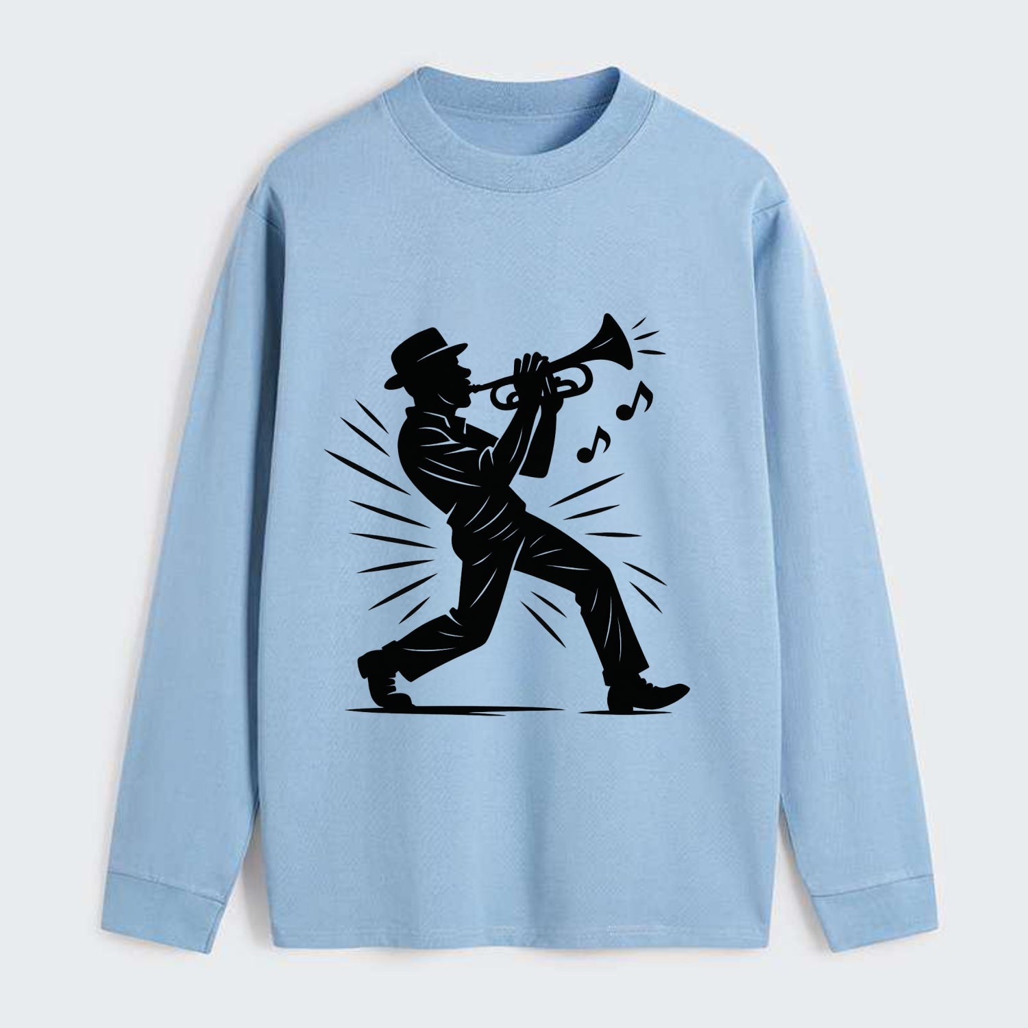 New Orleans jazz musician street corner - Classic Long Sleeve Shirt - Light Blue