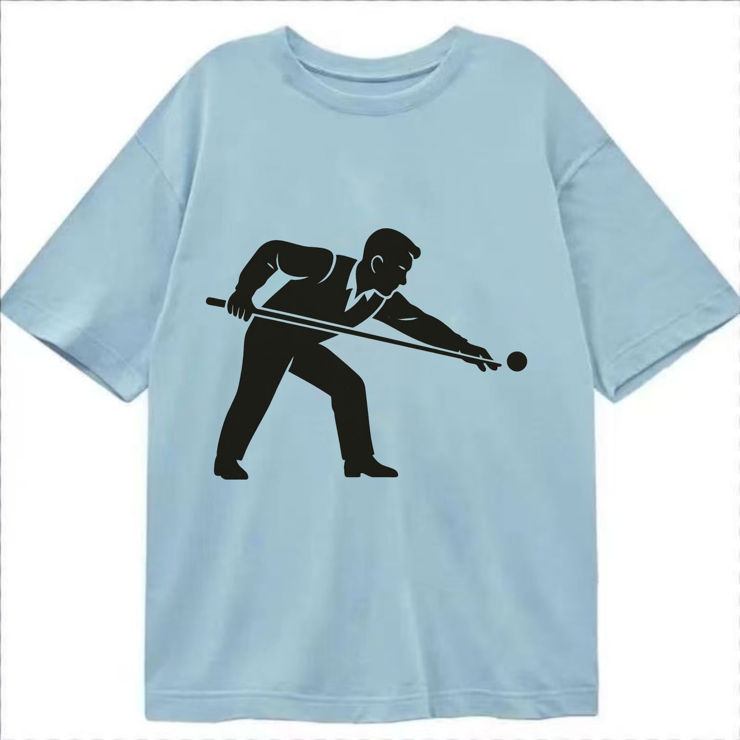 Pool player lining up shot - Classic T-shirt - Light Blue