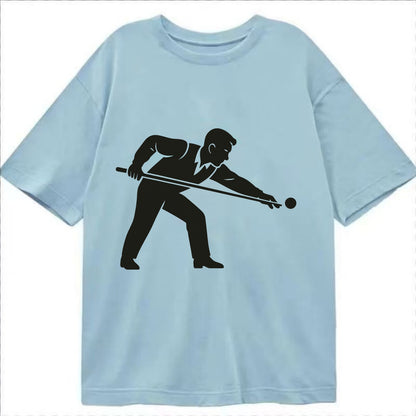 Pool player lining up shot - Classic T-shirt - Light Blue