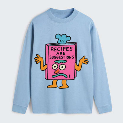 RECIPES ARE SUGGESTIONS | Cookbook shrugging - Classic Long Sleeve Shirt - Light Blue