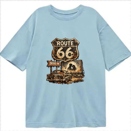 DRIVE-IN | Classic car at drive-in theater | Movie night romance | Americana - Classic T-shirt