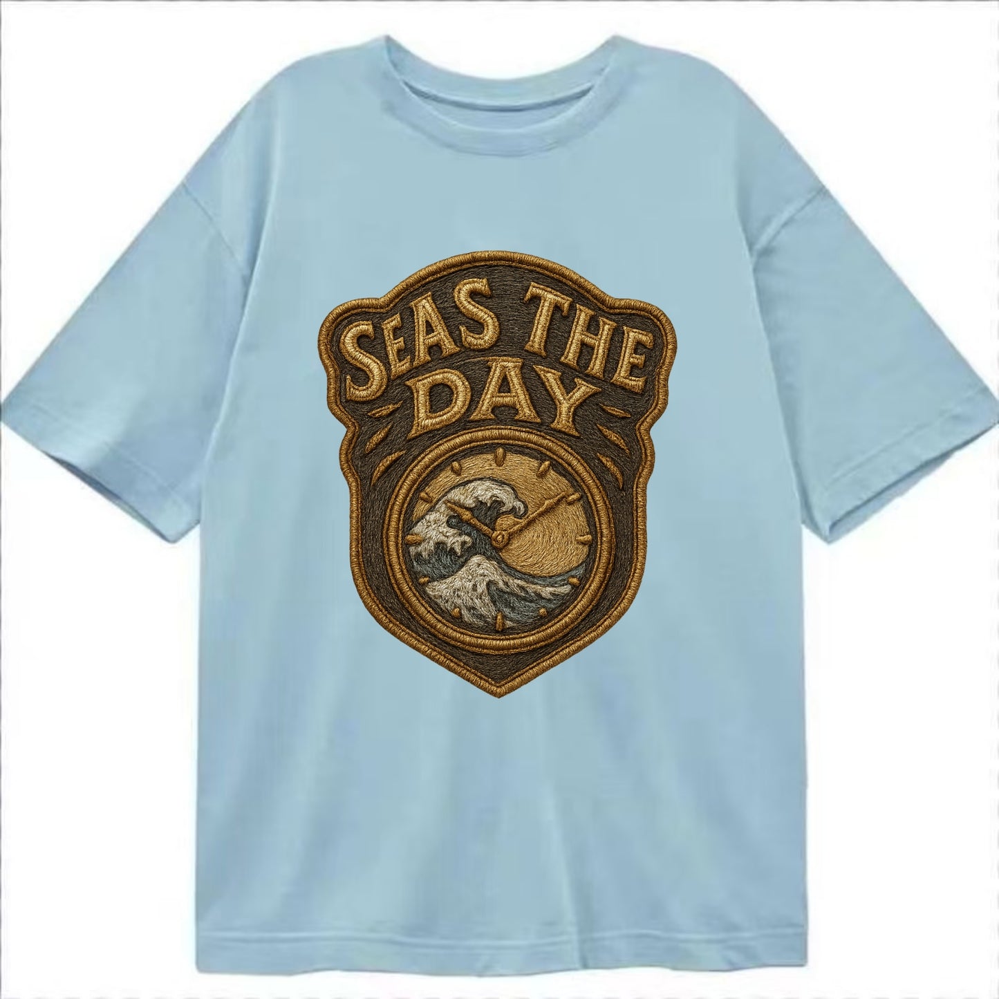 Seas The Day  - Classic T-shirt - Light Blue