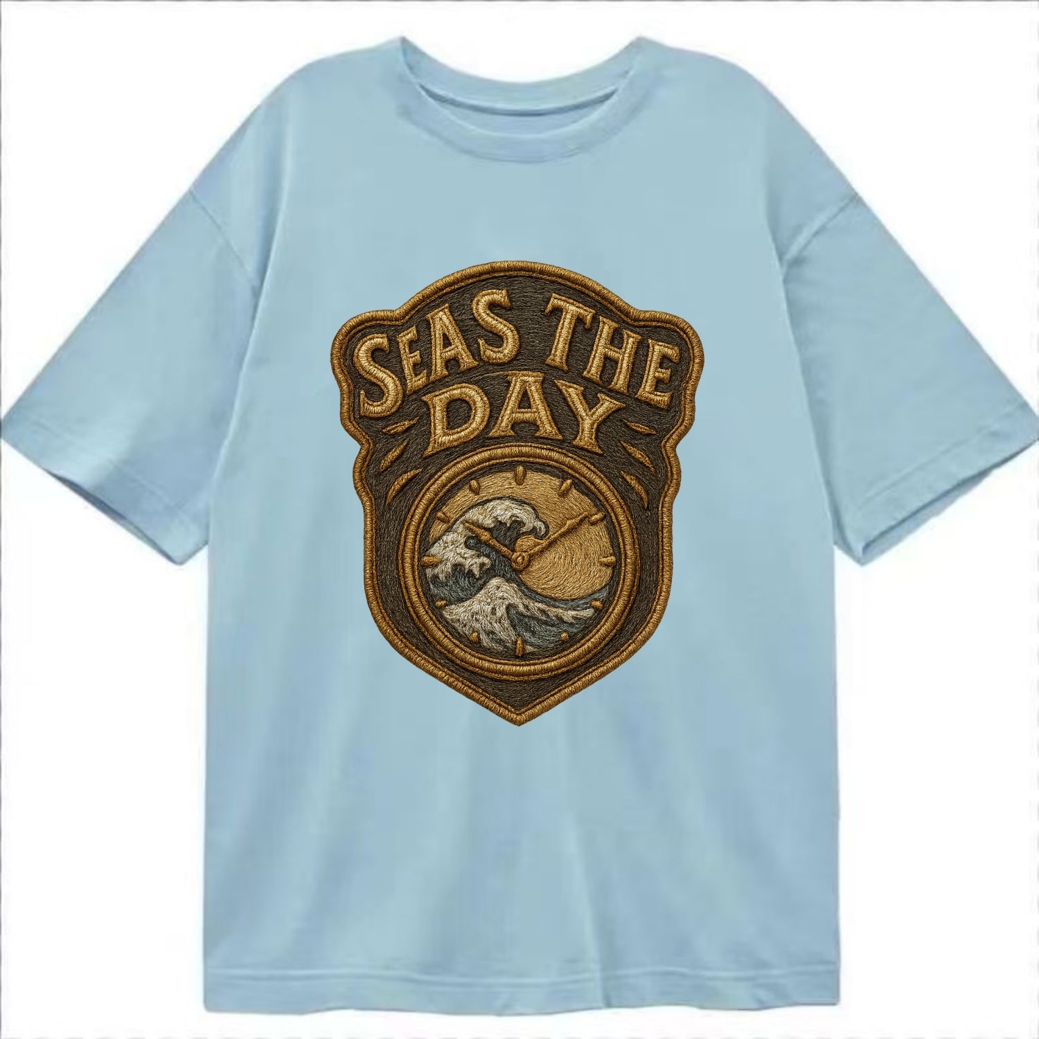 Seas The Day  - Classic T-shirt - Light Blue