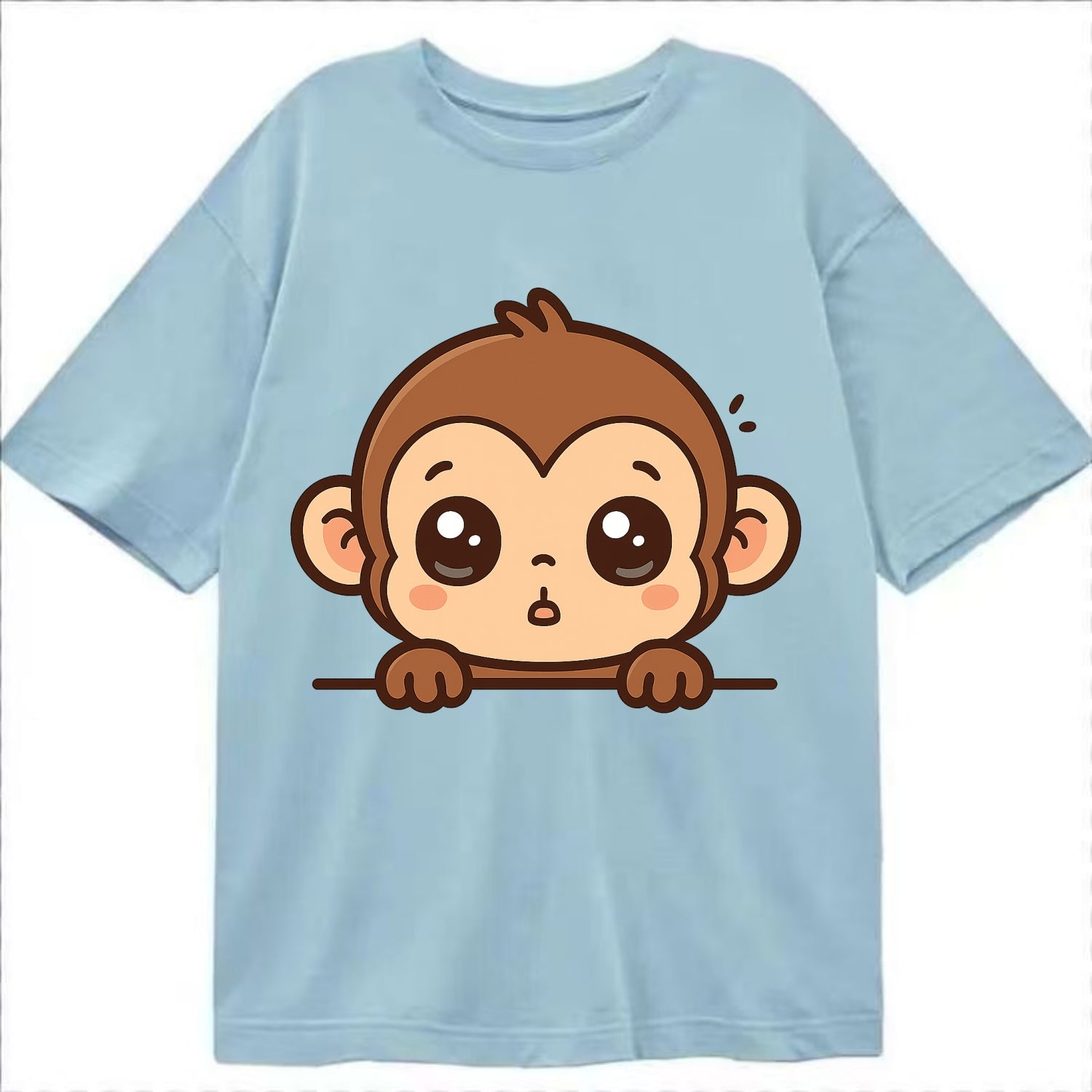 Baby Monkey  - Classic T-shirt - Light Blue
