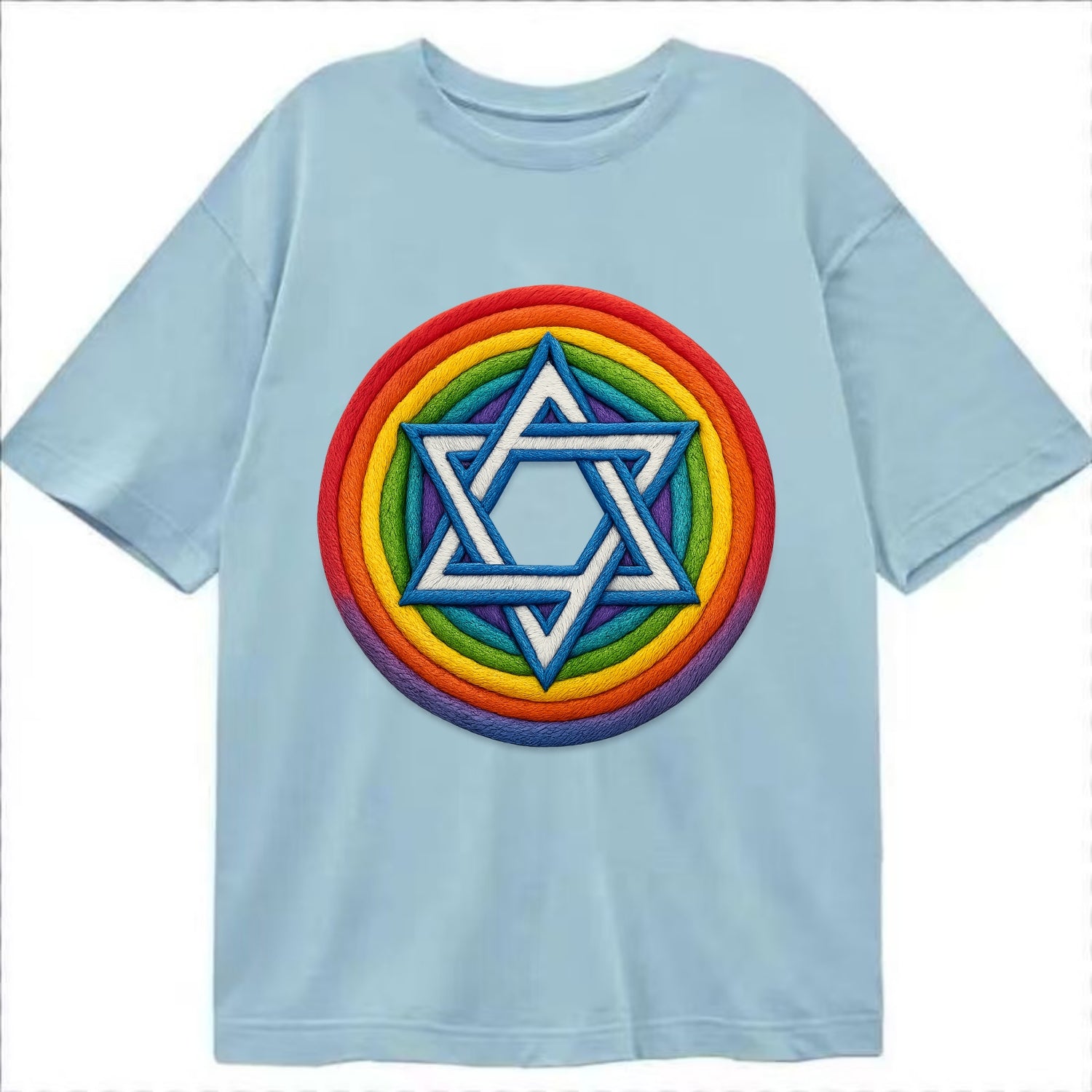 Star of David  - Classic T-shirt - Light Blue