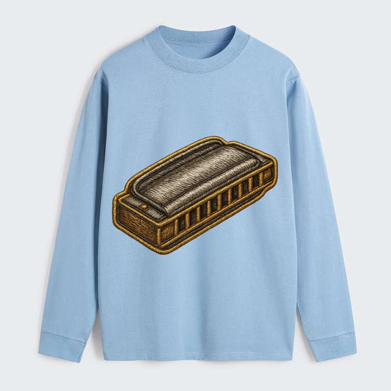 Harmonica  - Classic Long Sleeve Shirt - Light Blue